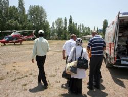 Hava ambulansı ağırbaş bebek için uçtu